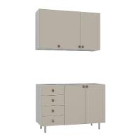 Cozinha Compacta Maranello 100% MDF 5 PT 4 GV Bege - 5