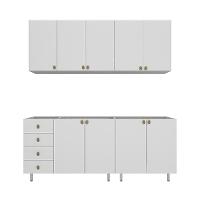 Cozinha Compacta Maranello 100% MDF 9 PT 4 GV Branco - 5