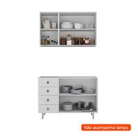 Cozinha Compacta Maranello 100% MDF 5 PT 4 GV Branco - 2