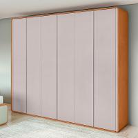 Guarda-Roupa Casal Loop 100% MDF 6 PT 6 GV Amêndoa e Off White - 4