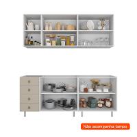 Cozinha Compacta Maranello 100% MDF 9 PT 4 GV Bege - 2