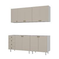 Cozinha Compacta Maranello 100% MDF 9 PT 4 GV Bege - 5