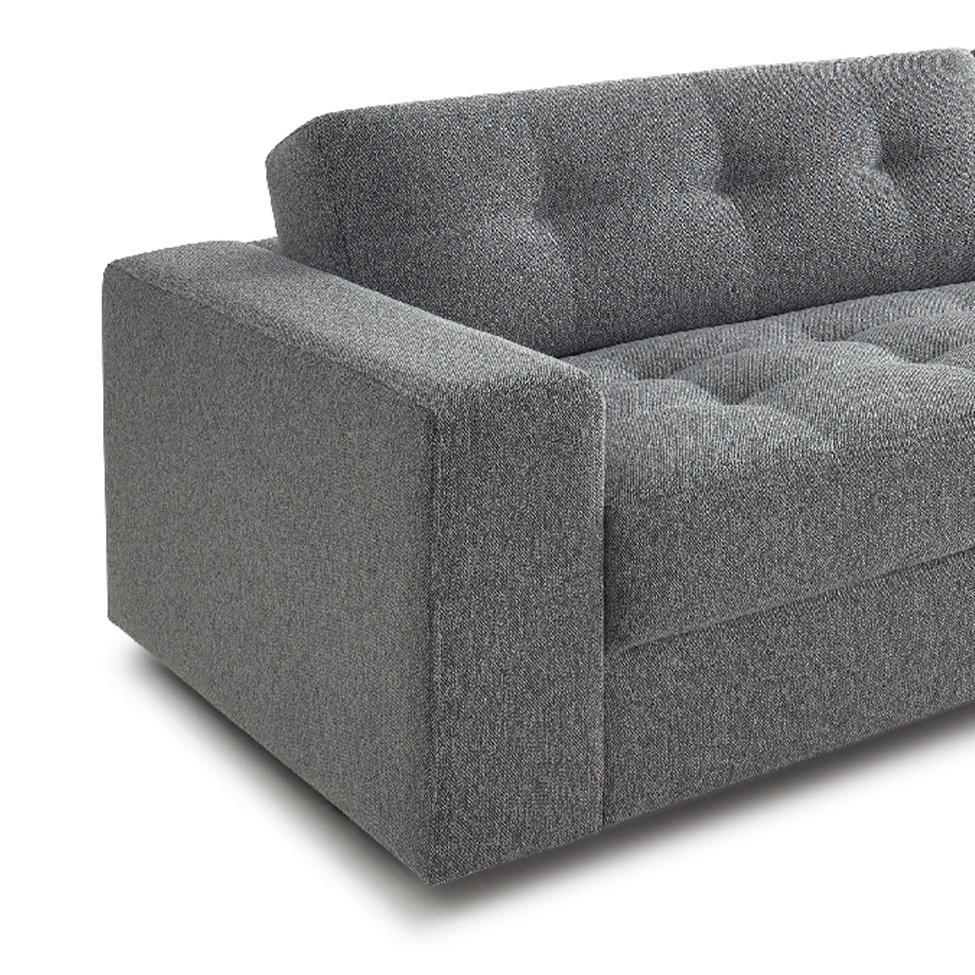 Sofá 3 Lugares Lucca Linho Cinza 180 cm - 2