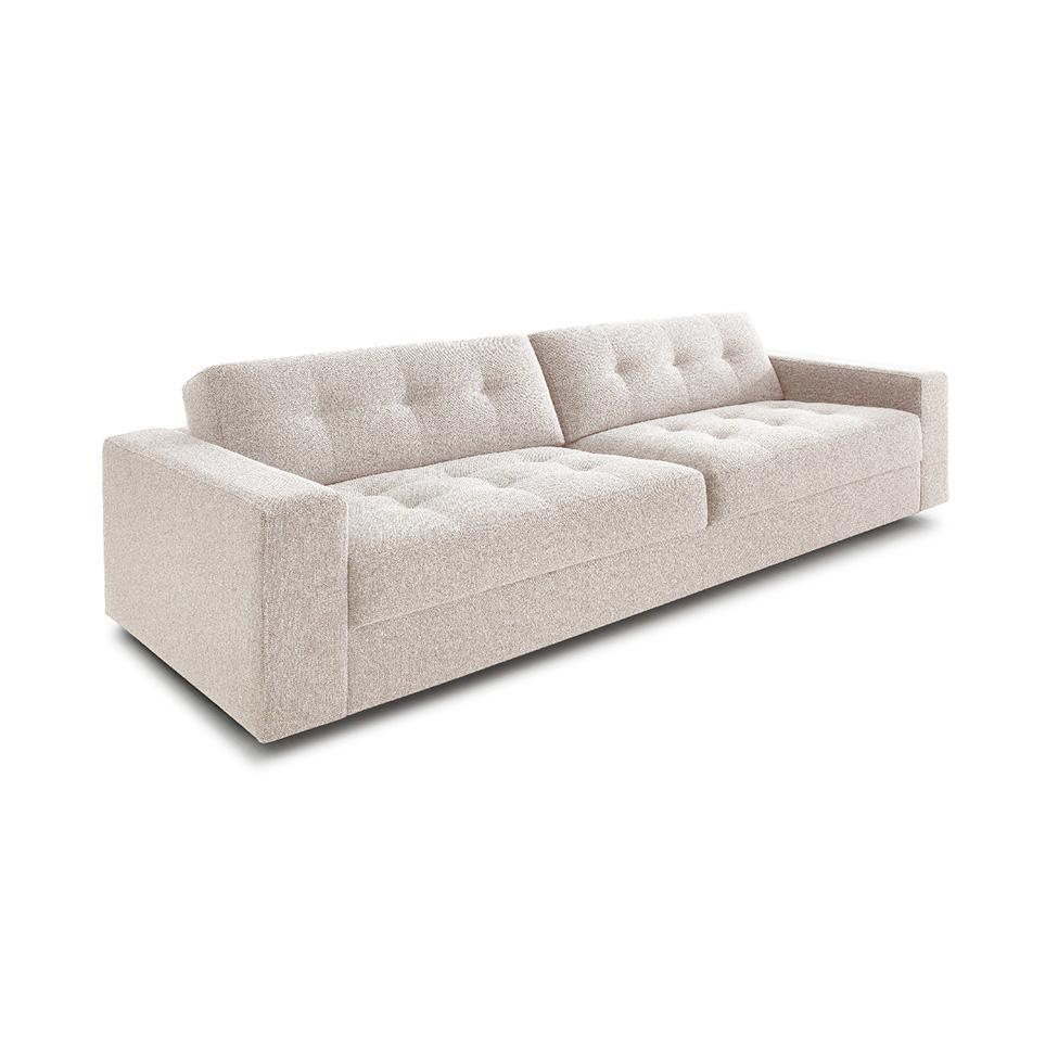 Sofá 3 Lugares Lucca Linho Bege 210 cm - 1