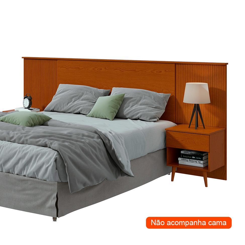 Cabeceira Queen com 2 Mesas de Apoio Like 2 GV Frassino - 2