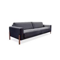 Sofá 3 Lugares Laura Linho Cinza 240 cm - 1