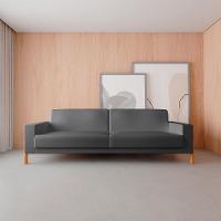 Sofá 3 Lugares Laura Linho Cinza 240 cm - 2