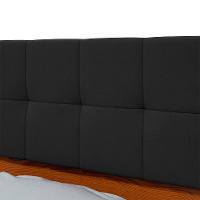 Cabeceira Queen com 2 Mesas de Apoio Calitan 2 GV Revestimento Sintético Preto e Frassino - 5