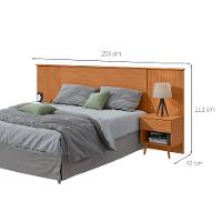 Cabeceira Queen com 2 Mesas de Apoio Like 2 GV Amêndoa - 3