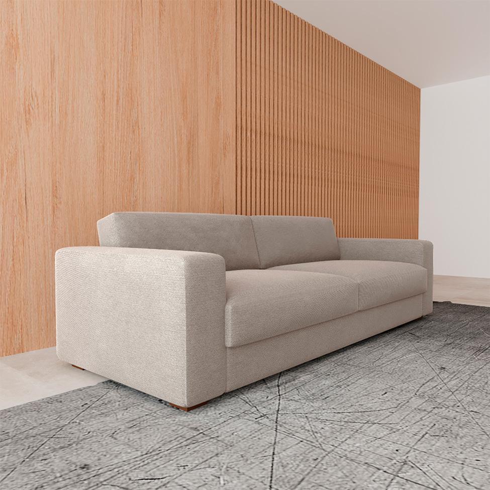 Sofá 4 Lugares Luigi Linho Bege 260 cm - 4