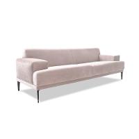 Sofá 4 Lugares Vito Veludo Bege 250 cm - 1