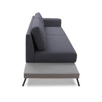 Sofá 4 Lugares Matteo com Mesa de Apoio Esquerda Linho Cinza 260 cm - 5