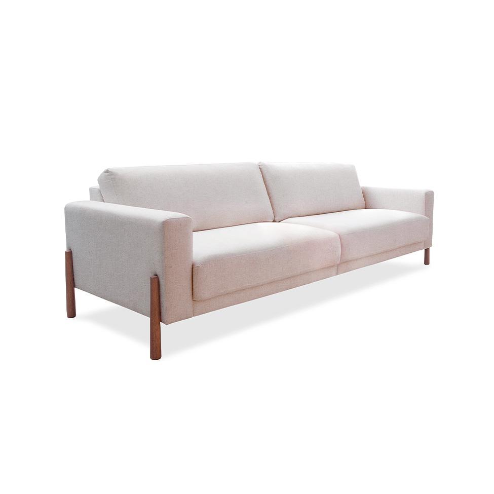 Sofá 4 Lugares Laura Linho Bege 260 cm - 1