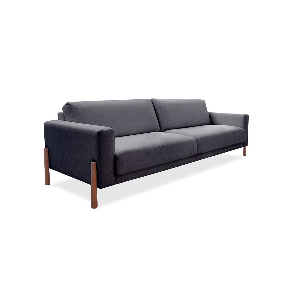 Sofá 4 Lugares Laura Linho Cinza 260 cm - 1