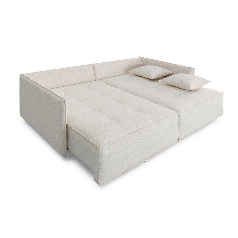 Sofá 4 Lugares Reclinável Sem Caixa Tommaso Linho Bege 252 cm - 6