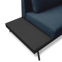 Sofá 4 Lugares Matteo com Mesa de Apoio Esquerda Linho Azul 260 cm