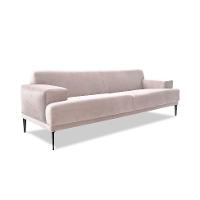 Sofá 3 Lugares Vito Veludo Bege 190 cm - 1