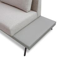 Sofá 4 Lugares Matteo com Mesa de Apoio Direita Linho Bege 260 cm - 3