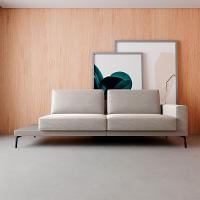 Sofá 3 Lugares Matteo com Mesa de Apoio Esquerda Linho Bege 240 cm - 2