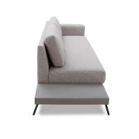 Sofá 3 Lugares Matteo com Mesa de Apoio Esquerda Linho Bege 180 cm - 6