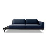 Sofá 3 Lugares Matteo com Mesa de Apoio Esquerda Linho Azul 240 cm - 5