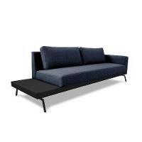 Sofá 3 Lugares Matteo com Mesa de Apoio Esquerda Linho Azul 210 cm - 1