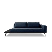 Sofá 3 Lugares Matteo com Mesa de Apoio Esquerda Linho Azul 210 cm - 5