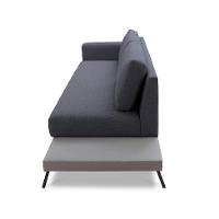 Sofá 3 Lugares Matteo com Mesa de Apoio Direita Linho Cinza 180 cm - 6