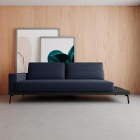 Sofá 3 Lugares Matteo com Mesa de Apoio Direita Linho Azul 210 cm - 2