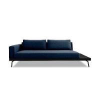 Sofá 3 Lugares Matteo com Mesa de Apoio Direita Linho Azul 210 cm - 5