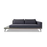 Sofá 3 Lugares Matteo com Mesa de Apoio Esquerda Linho Cinza 180 cm - 5
