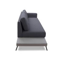 Sofá 3 Lugares Matteo com Mesa de Apoio Esquerda Linho Cinza 180 cm - 6