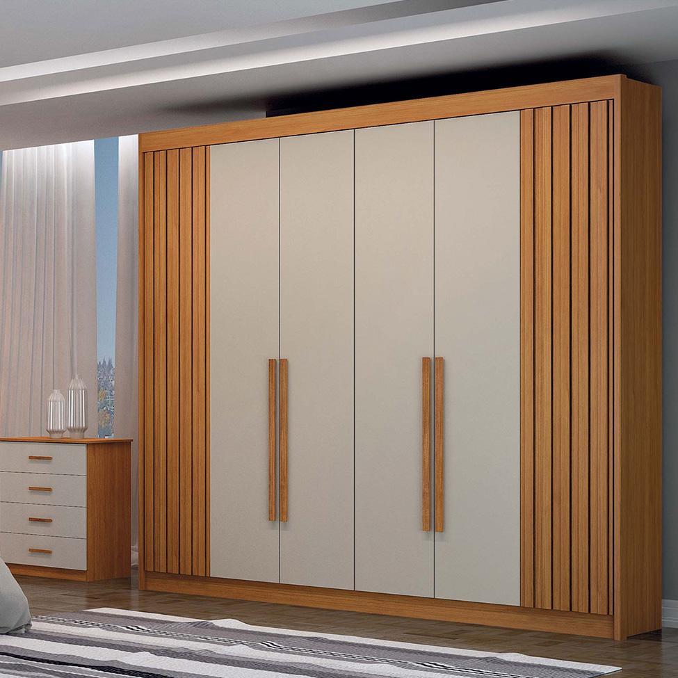 Guarda-Roupa Casal São Carlos 6 PT 6 GV Cinamomo e Off White - 1