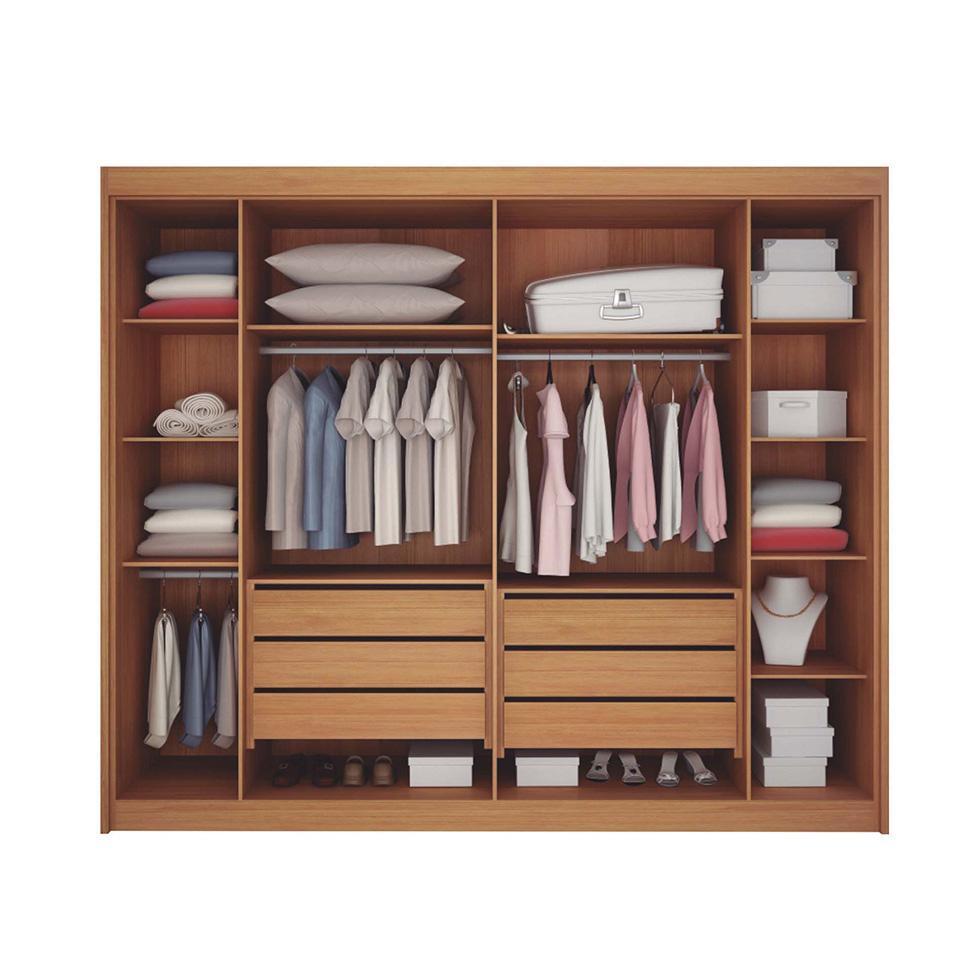 Guarda-Roupa Casal São Carlos 6 PT 6 GV Cinamomo e Off White - 2