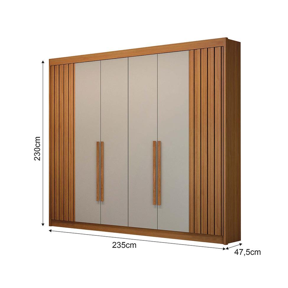 Guarda-Roupa Casal São Carlos 6 PT 6 GV Cinamomo e Off White - 3