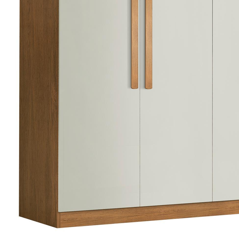 Guarda-Roupa Casal Império 4 PT 3 GV Imbuia e Off White - 4