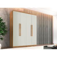 Guarda-Roupa Casal Império 4 PT 3 GV Imbuia e Off White - 2