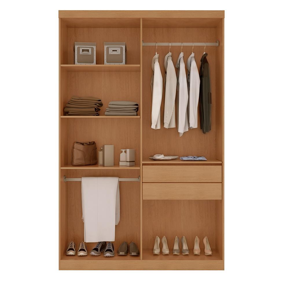 Guarda-Roupa Solteiro Xangai 4 PT 2 GV Imbuia - 2