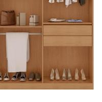 Guarda-Roupa Solteiro Xangai 4 PT 2 GV Imbuia - 5