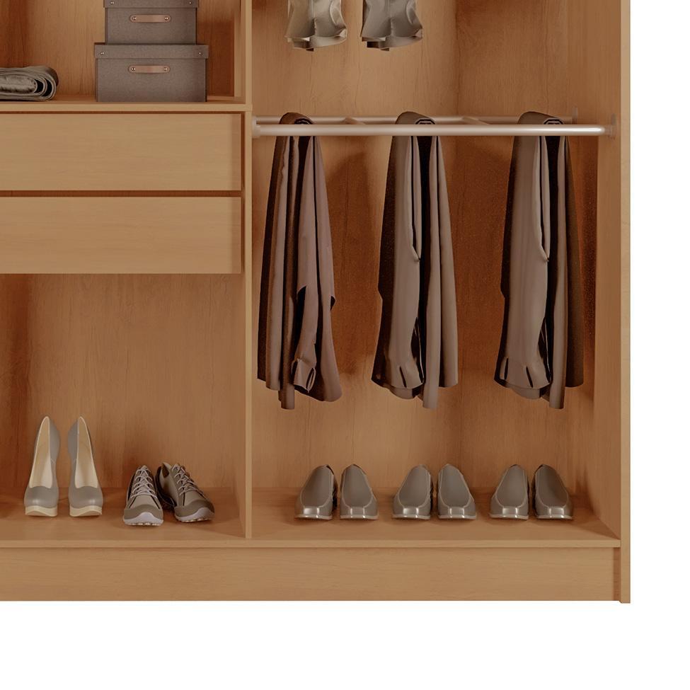 Guarda-Roupa Casal Xangai 6 PT 2 GV Imbuia - 5