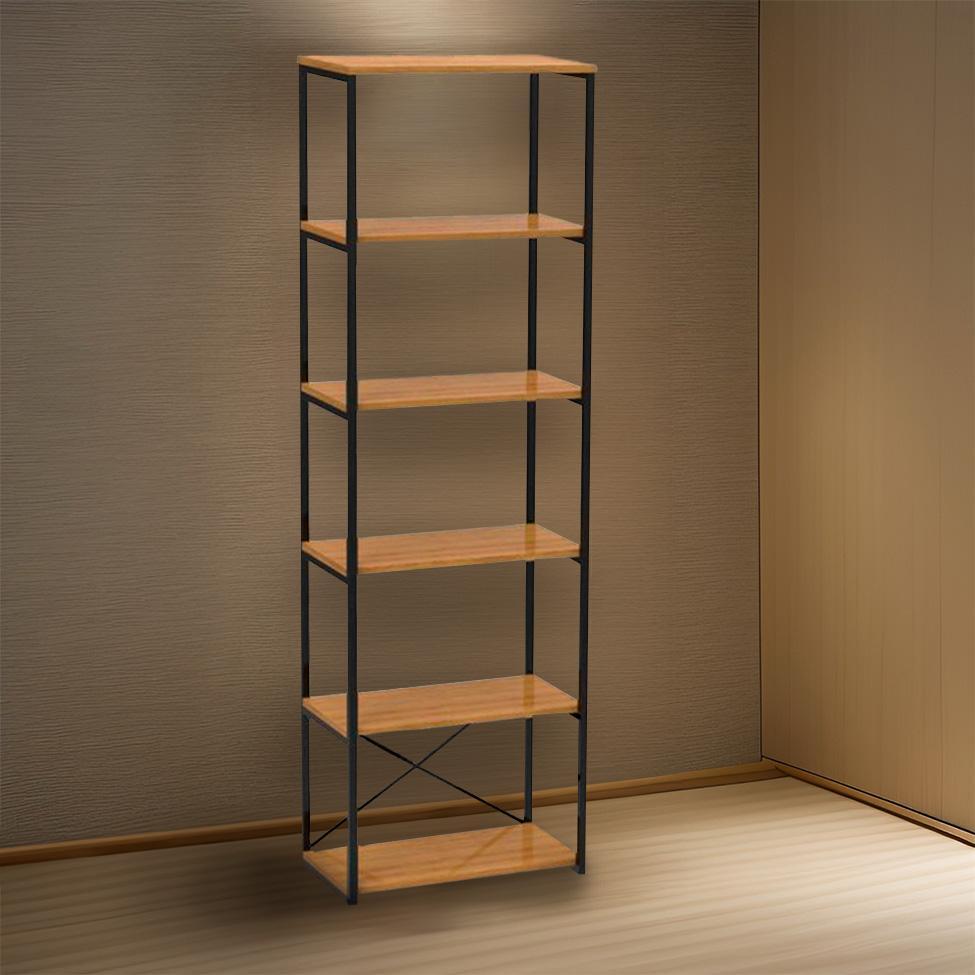 Estante Industrial City Amêndoa e Preta 60 cm - 1