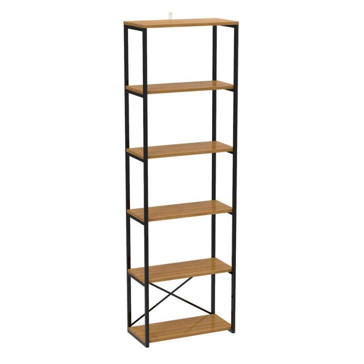 Estante Industrial State Amêndoa e Preta 60 cm - 2