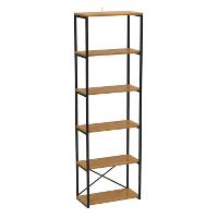 Estante Industrial State Amêndoa e Preta 60 cm - 2