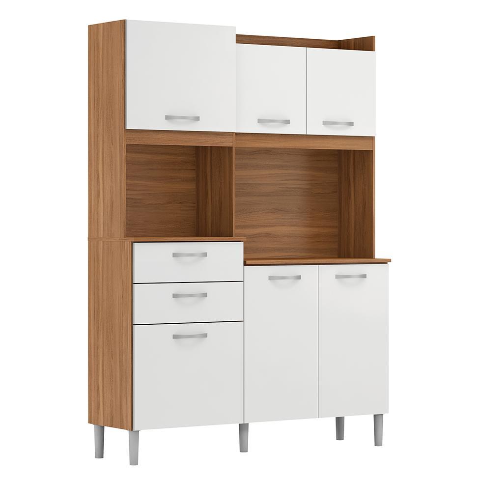 Kit de Cozinha Harmonia 6 Portas 2 Gavetas Amendola e Branco - 2