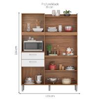 Kit de Cozinha Harmonia 6 Portas 2 Gavetas Amendola e Branco - 3