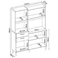 Kit de Cozinha Harmonia 6 Portas 2 Gavetas Amendola e Branco