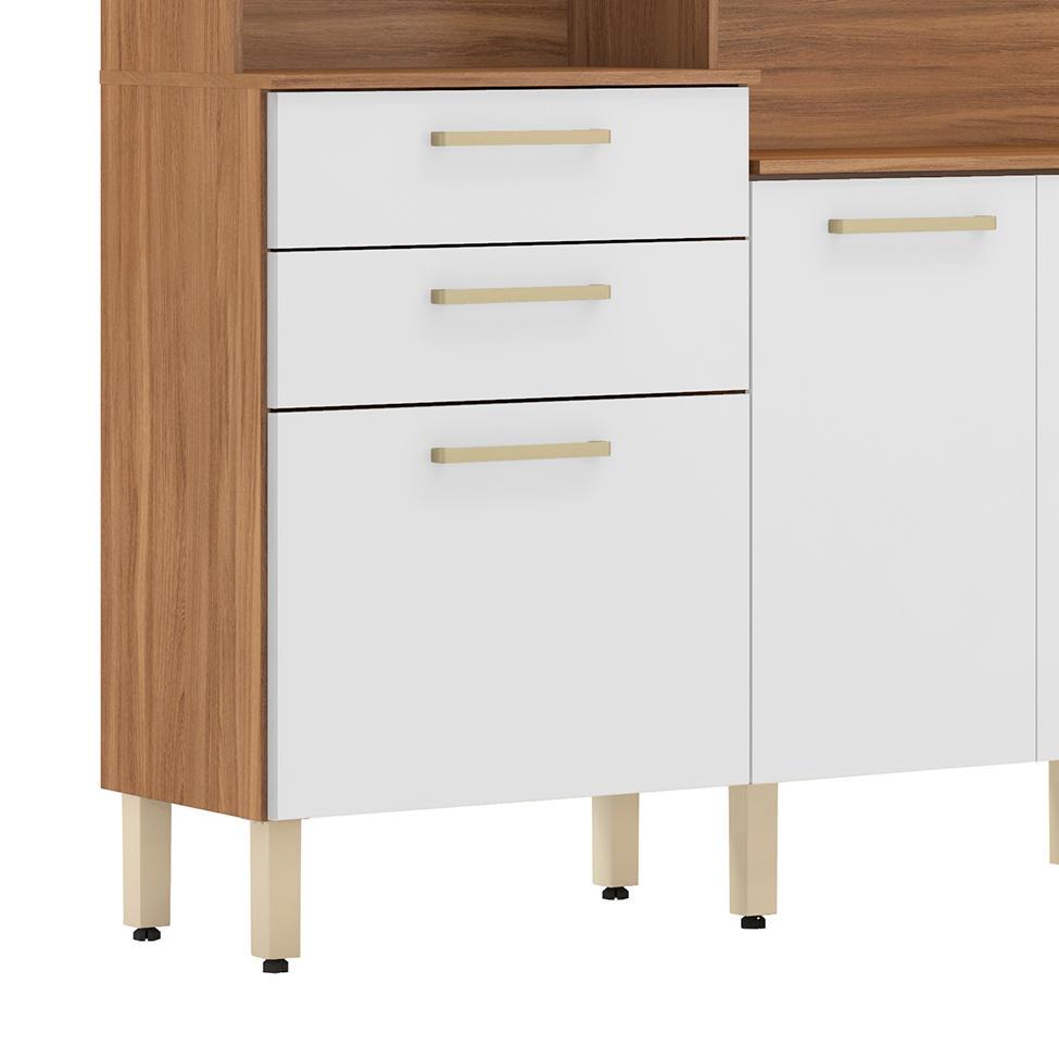 Kit de Cozinha Select 6 Portas 2 Gavetas Amendola e Branco - 6