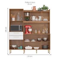 Kit de Cozinha Select 6 Portas 2 Gavetas Amendola e Branco - 3