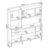 Kit de Cozinha Select 6 Portas 2 Gavetas Amendola e Branco