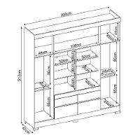 Guarda-Roupa Casal Cannes 4 PT 4 GV Off White e Amendola